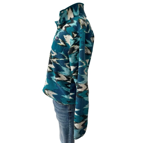 Patagonia Synchilla 1/4 snap pullover fleece Trout Tales Elwha Blue size M - Picture 5 of 16